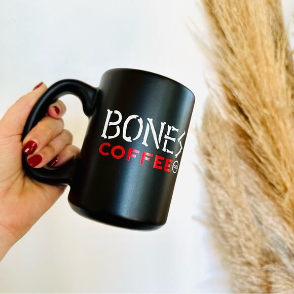 NEW BONES Matte Black Ceramic Skeleton Army of Hot Chocolate Oversized Large Mug - Picture 7 of 7